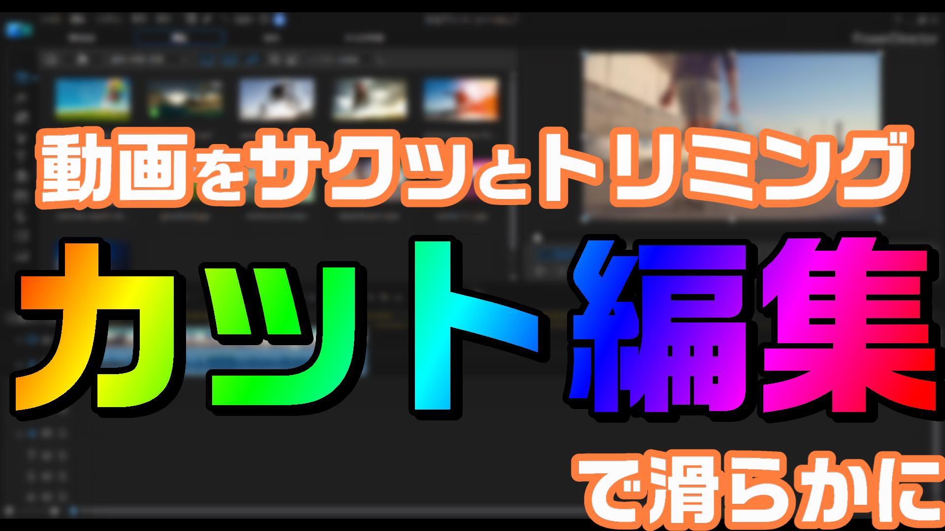 動画の不要な部分をトリミングする編集方法 やり方 カット編集をやってみよう Powerdirector編 動画編集のススメ